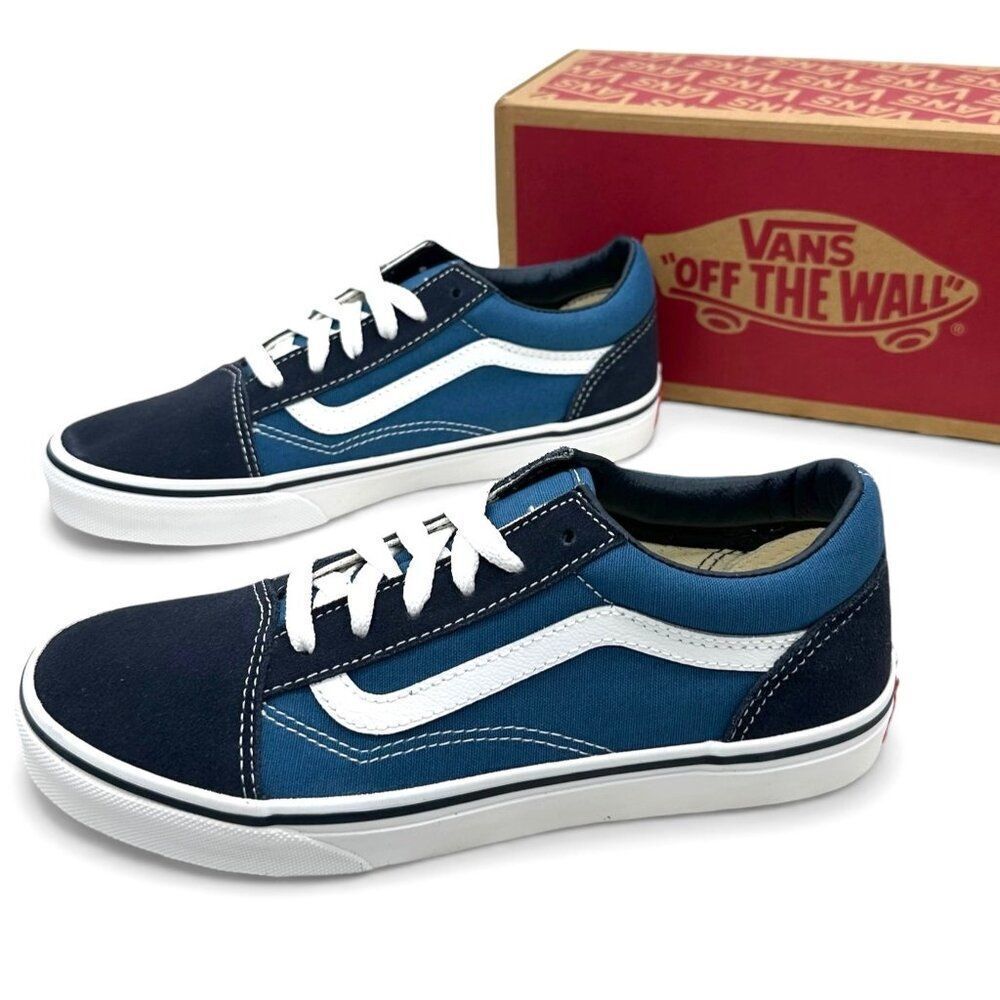 Vans Old Skool Navy White Youth 5 Junior Unisex Shoes Sneakers VN000D2VNVY New
